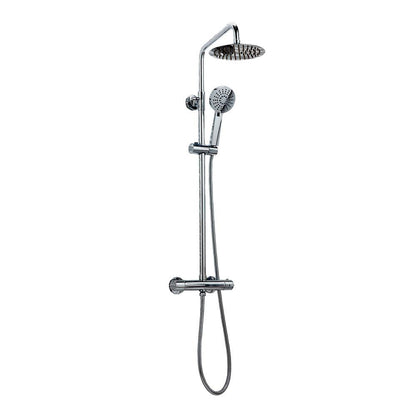 Luxe81 Serena Round Dual Head Thermostatic Shower - Fixed Head and Adjustable Hand Set