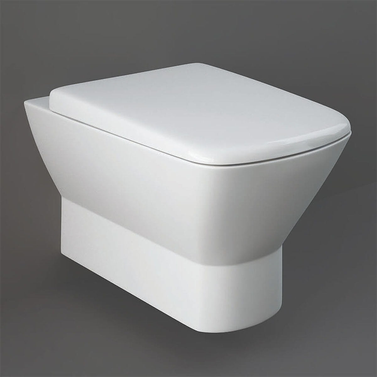 RAK SM13AWHA Summit White Wall Hung WC Pan With Hidden Fixations And Urea Soft Close Seat
