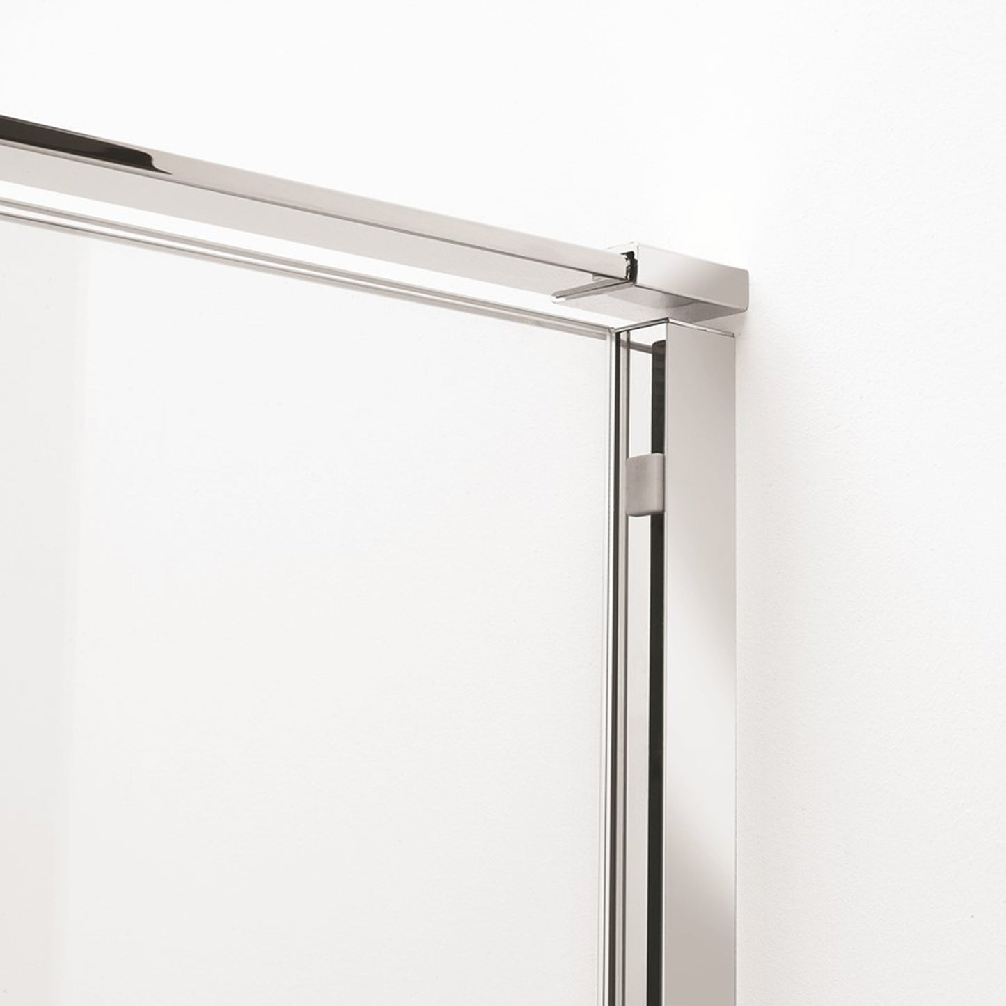 Crosswater Svelte SSLSC1400 8 Single Sliding Door, Polished Stainless Steel