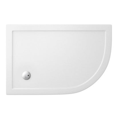 Crosswater Offset Quadrant 1200 x 800 x 35mm White Acrylic Shower Trays