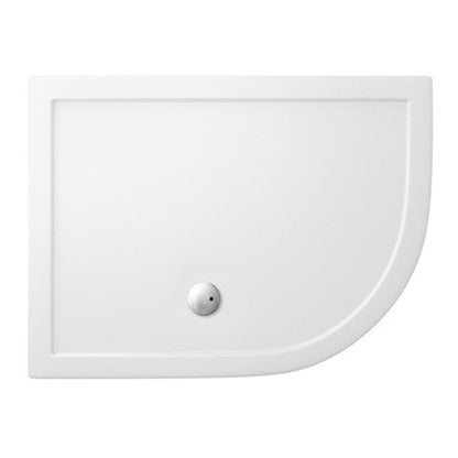 Crosswater Offset Quadrant 1200 x 800 x 35mm White Acrylic Shower Trays