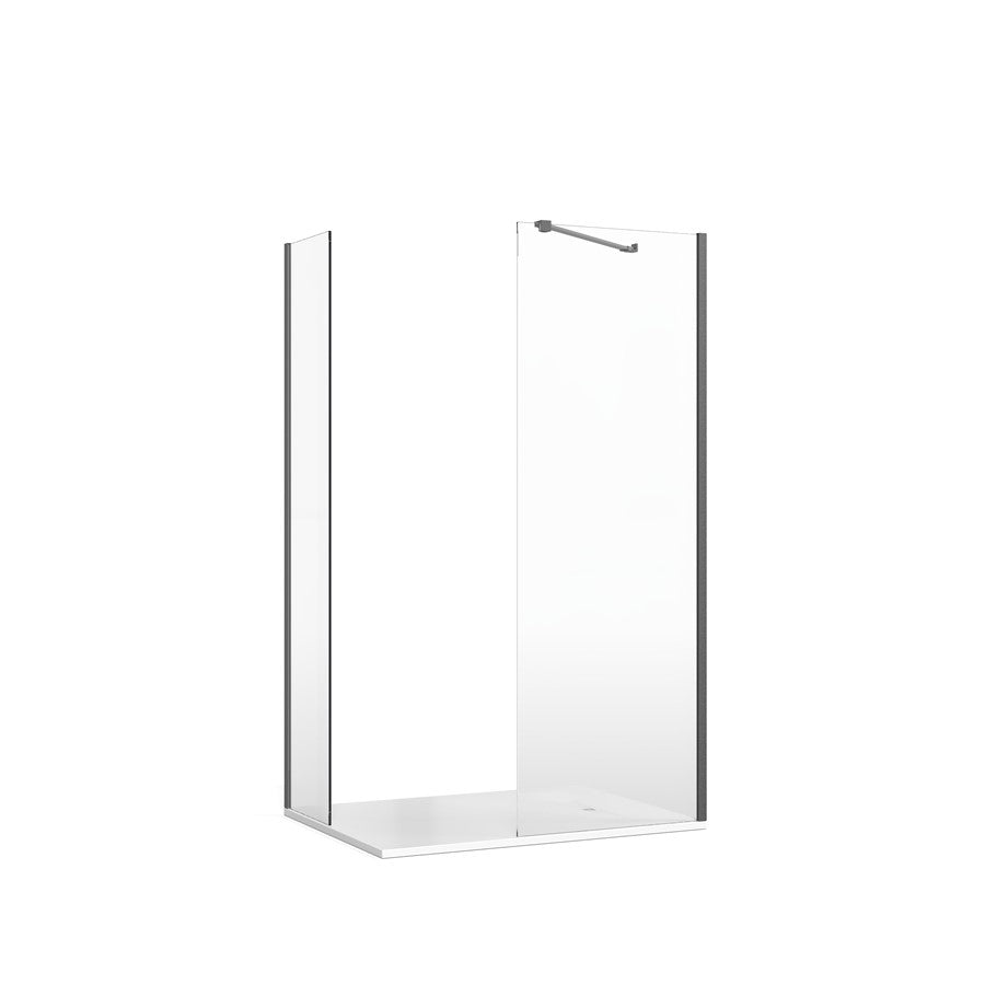 Crosswater Gallery 8 Corner with End Panel (Angled Bracing Bar)