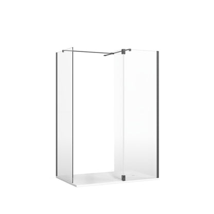 Crosswater Gallery 8 Corner with Hinged Deflector (T Bracing Bar)