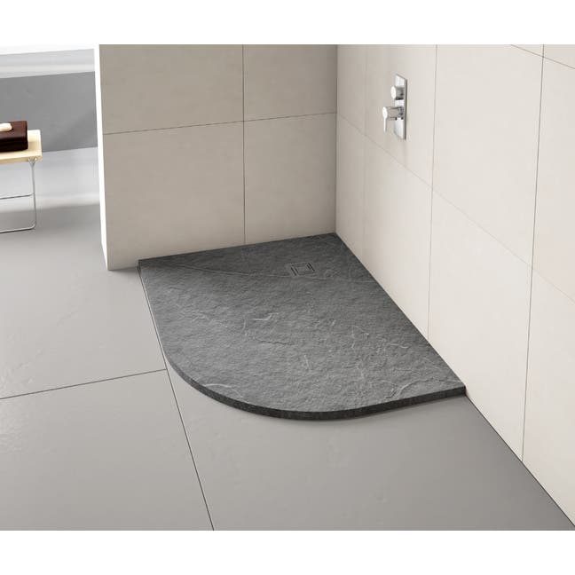 Merlyn Truestone Offset Luxurious Textured Quadrant Shower Tray