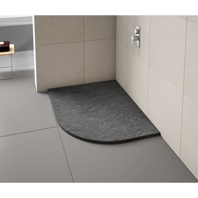Merlyn Truestone Offset Luxurious Textured Quadrant Shower Tray