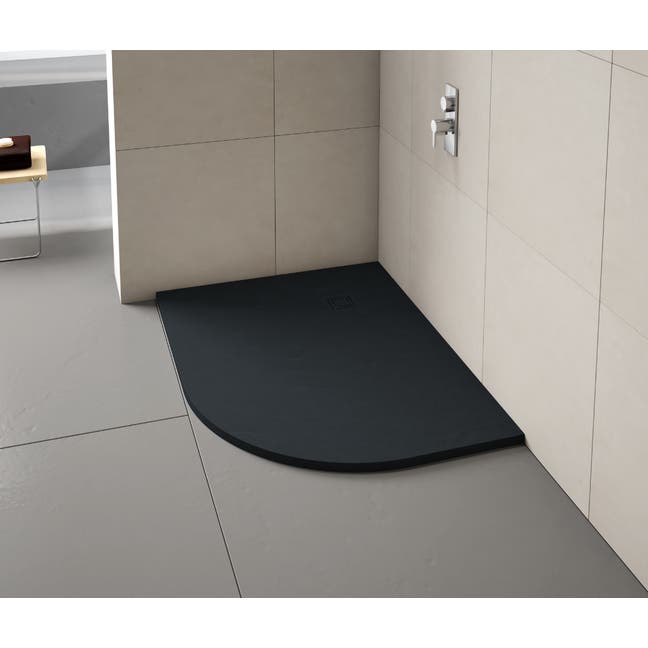 Merlyn Truestone Offset Luxurious Textured Quadrant Shower Tray