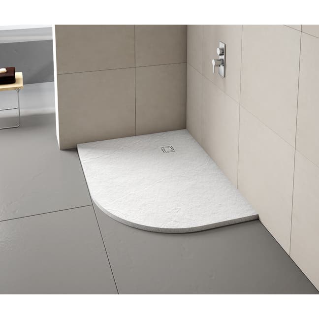 Merlyn Truestone Offset Luxurious Textured Quadrant Shower Tray