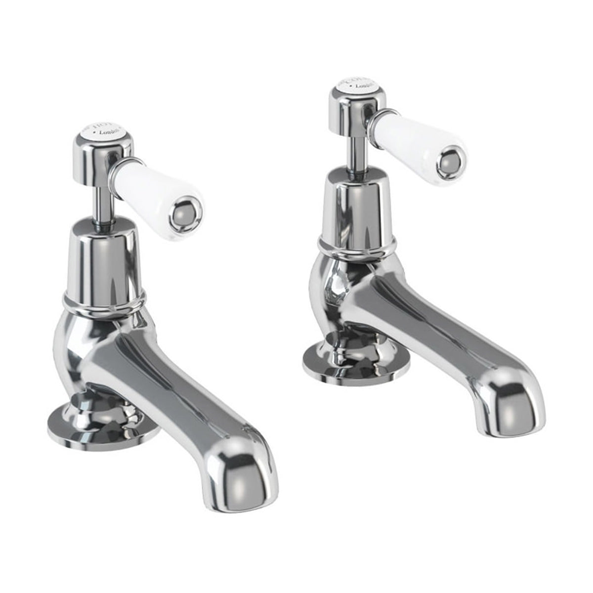 Burlington Quarter Turn Chrome Pillar Bath Taps Excluding Tap Heads