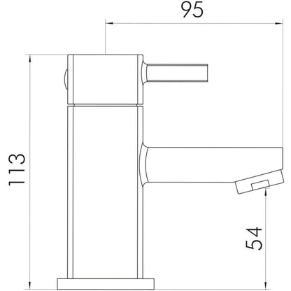 Luxe81 Forme Mono Basin Mixer Tap With Push Waste