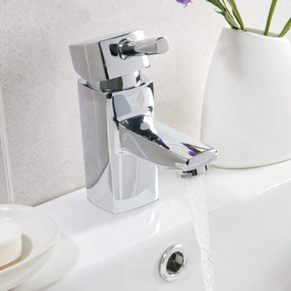 Luxe81 Forme Mini Mono Basin Mixer Tap with Push Waste
