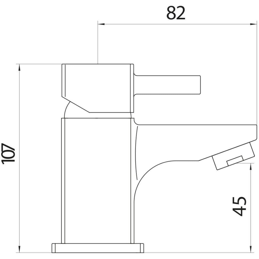 Luxe81 Forme Mini Mono Basin Mixer Tap with Push Waste
