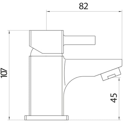 Luxe81 Forme Mini Mono Basin Mixer Tap with Push Waste