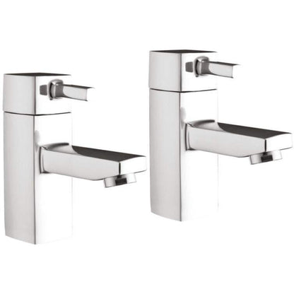 Luxe81 Forme Chrome Basin Pillar Taps