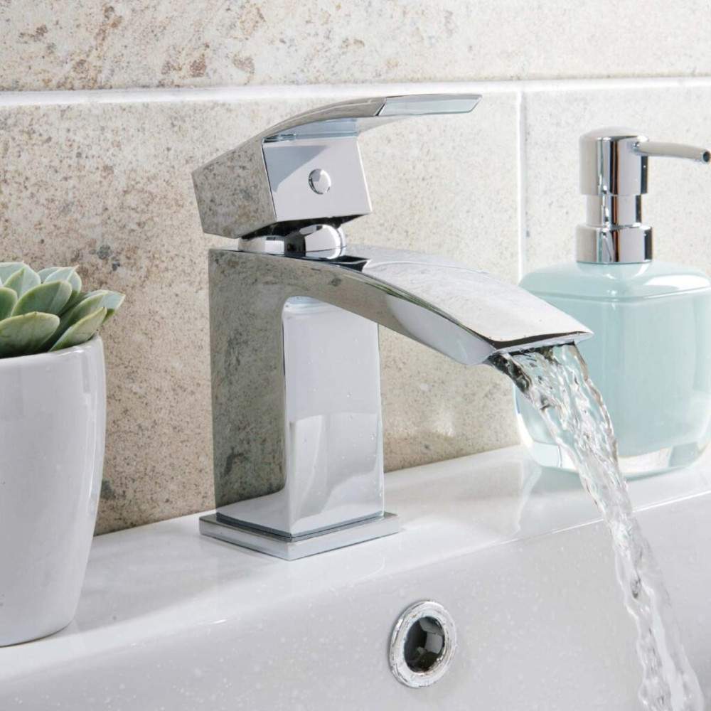 Luxe81 Descent Mono Basin Mixer Tap with Push Waste