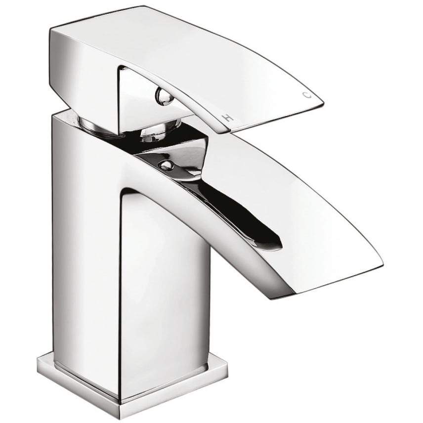 Luxe81 Descent Mono Mini Cloakroom Basin Mixer Tap with Waste