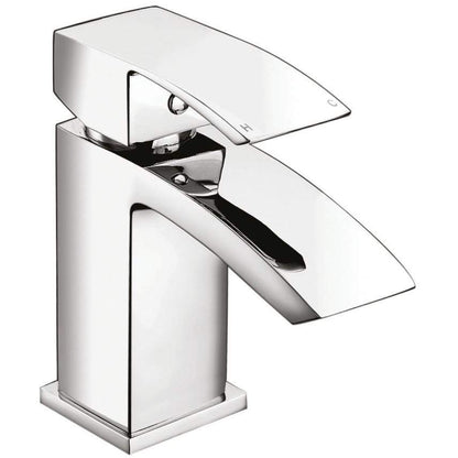 Luxe81 Descent Mono Mini Cloakroom Basin Mixer Tap with Waste