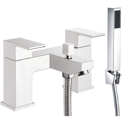 Luxe81 Lanza Chrome Bath Shower Mixer Tap with Shower Kit and Wall Bracket