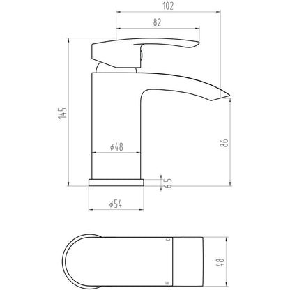 Luxe81 Belini Chrome Mono Basin Mixer Tap with Push Waste