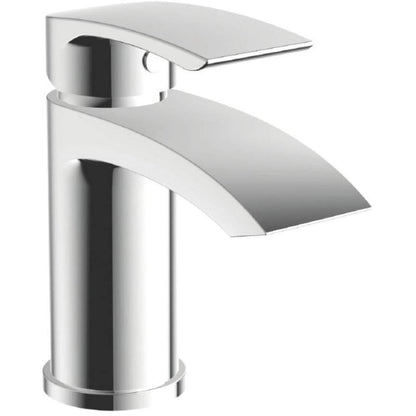 Luxe81 Belini Chrome Mono Basin Mixer Tap with Push Waste