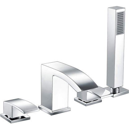 Luxe81 Descent 4-Hole Deck-Mounted Bath Shower Mixer Tap with Diverter