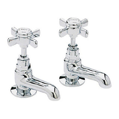 Heritage Dawlish Short Nose Basin Pillar Taps
