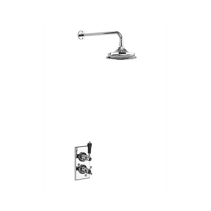 Burlington Trent TF1S Thermostatic Single Outlet Concealed Shower Valve with Fixed Shower Arm with Rose