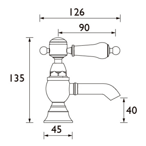 Heritage Glastonbury Basin Pillar Taps
