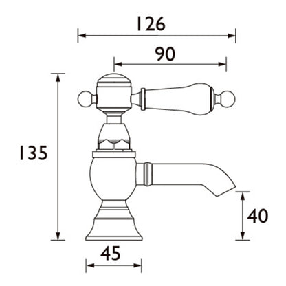 Heritage Glastonbury Basin Pillar Taps