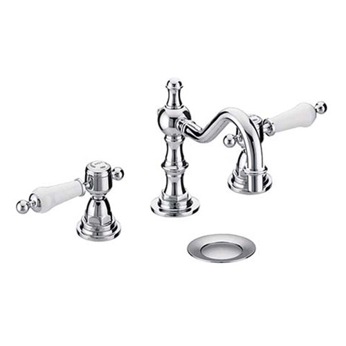 Heritage Glastonbury 3 Taphole Swivel Spout Basin Mixer