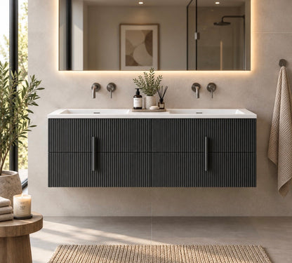 Luxe81 Tweed 1200 Cabinet with Matt No Tap Hole Basin 1200 x 450 x 550mm