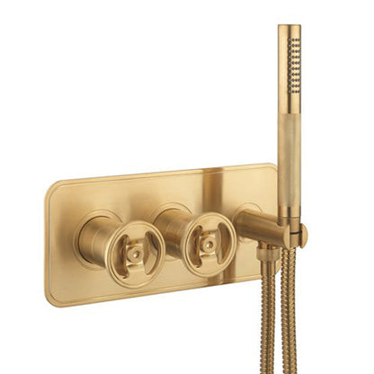Crosswater UNION 2 Outlet 2 Handle Concealed Thermostatic Shower Valve & Handset