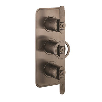 Crosswater UNION 2 Outlet 3 Handle Concealed Thermostatic Shower Valve Portrait