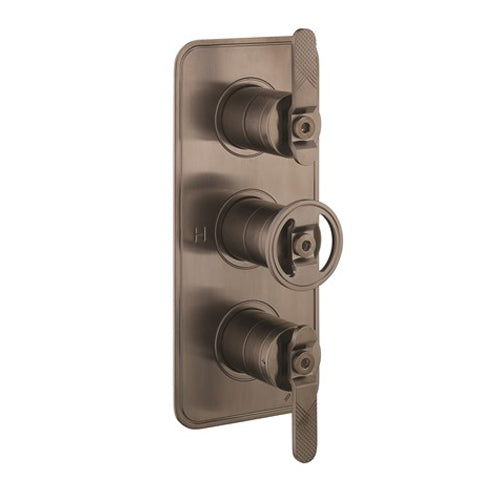 Crosswater UNION 3 Outlet 3 Handle Concealed Thermostatic Shower Valve Portrait