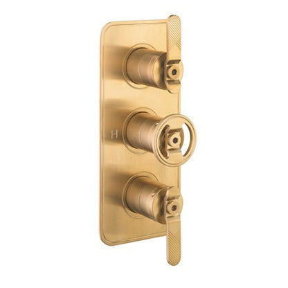 Crosswater UNION 2 Outlet 3 Handle Concealed Thermostatic Shower Valve Portrait