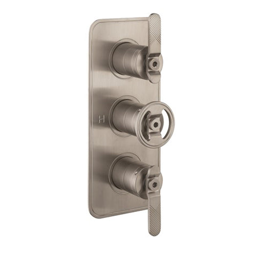 Crosswater UNION 2 Outlet 3 Handle Concealed Thermostatic Shower Valve Portrait
