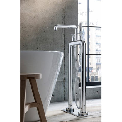 Crosswater UNION Free Standing Bath Filler & Shower Kit Wheel