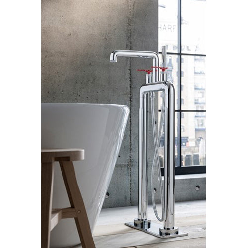 Crosswater Union Free Standing Bath Filler & Shower Kit Lever