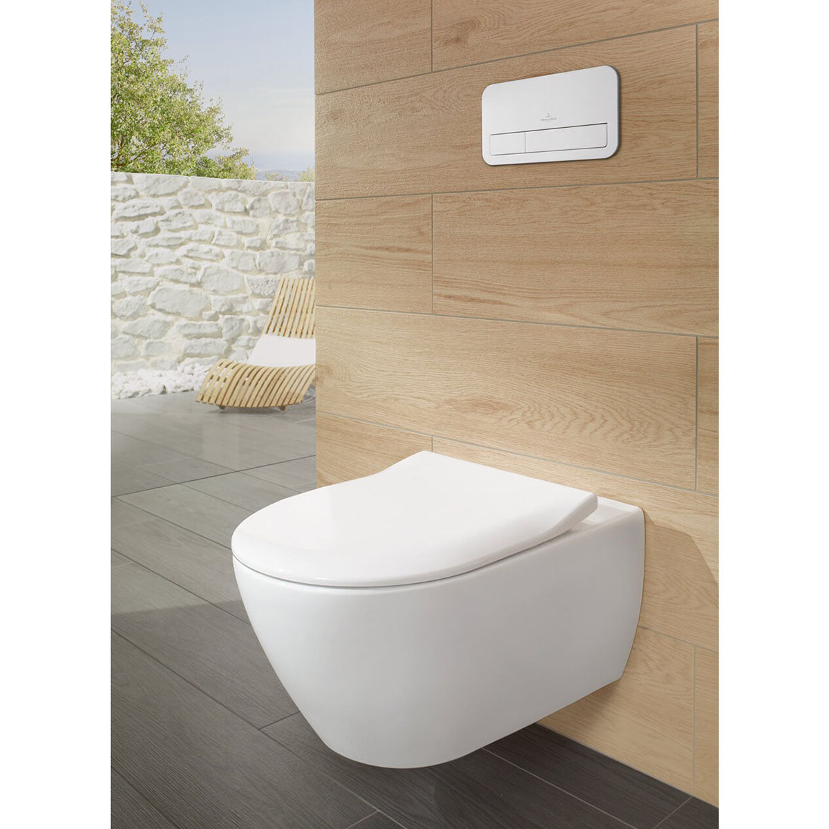 Villeroy VBP-24-0404 And Boch Subway 2.0 560mm Wall-Mounted DirectFlush Rimless Washdown WC Pan With Seat