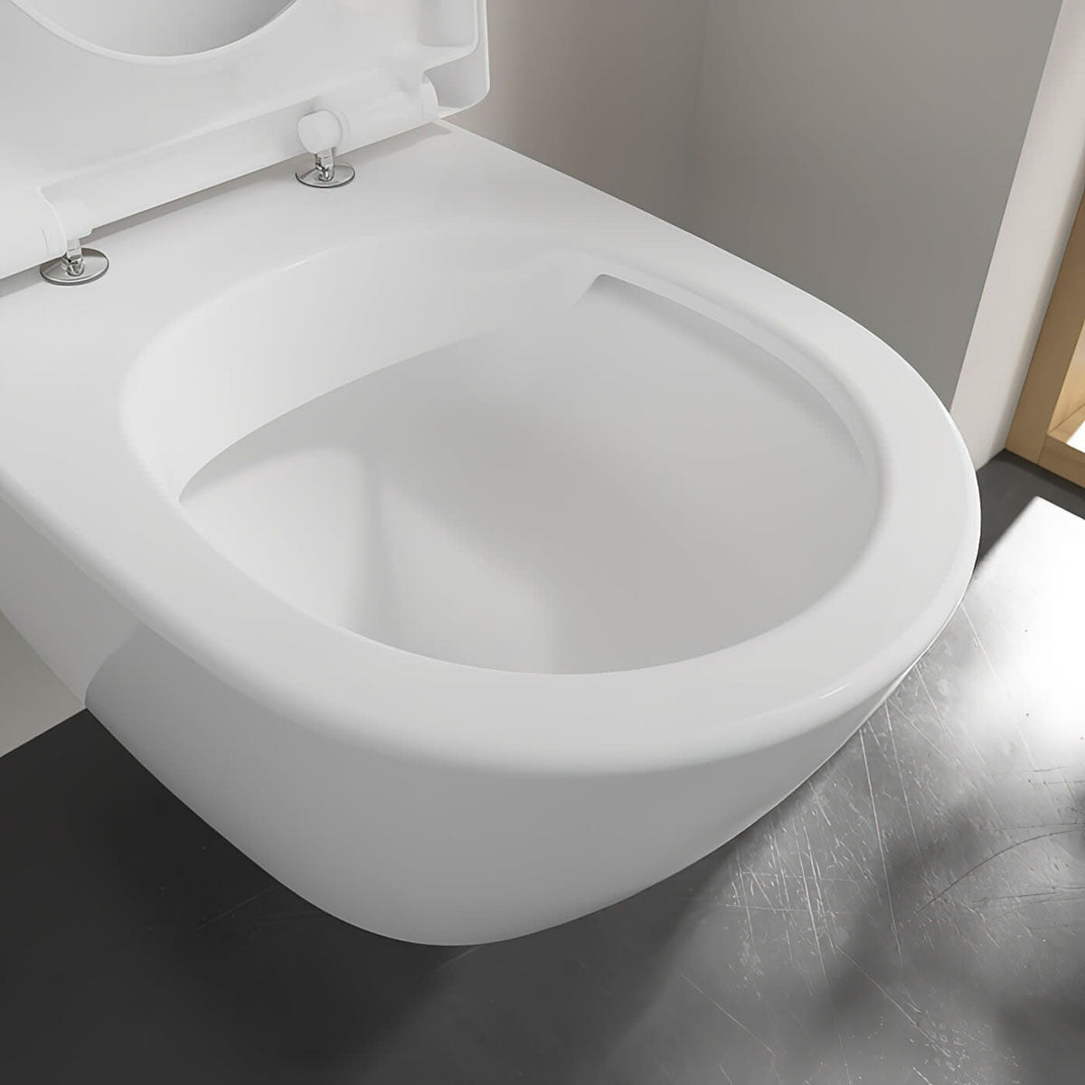 Villeroy VBP-24-0404 And Boch Subway 2.0 560mm Wall-Mounted DirectFlush Rimless Washdown WC Pan With Seat