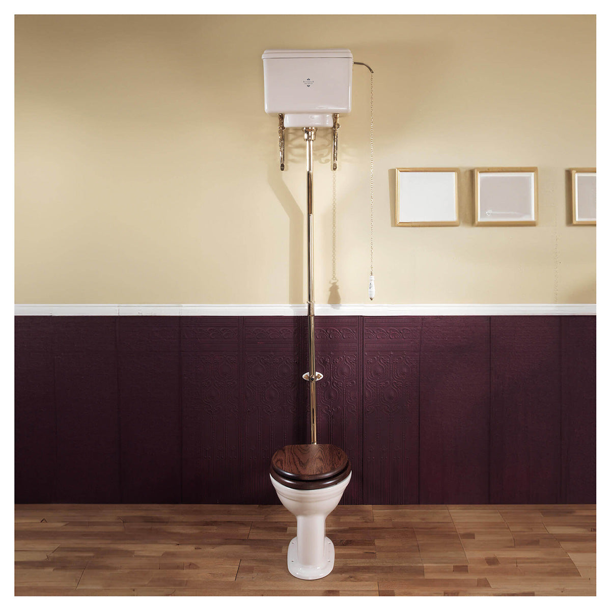 Silverdale Victorian VCCLOHL6WHI High Level Pan With Cistern And Fittings