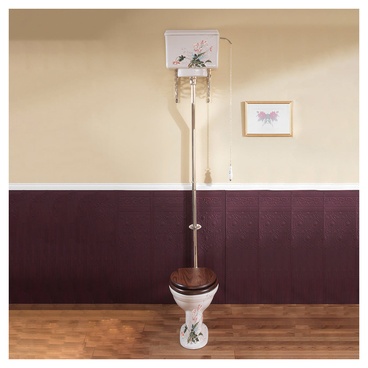 Silverdale Victorian VCCLOHL6WHIVG Garden High Level WC With Cistern And Fittings