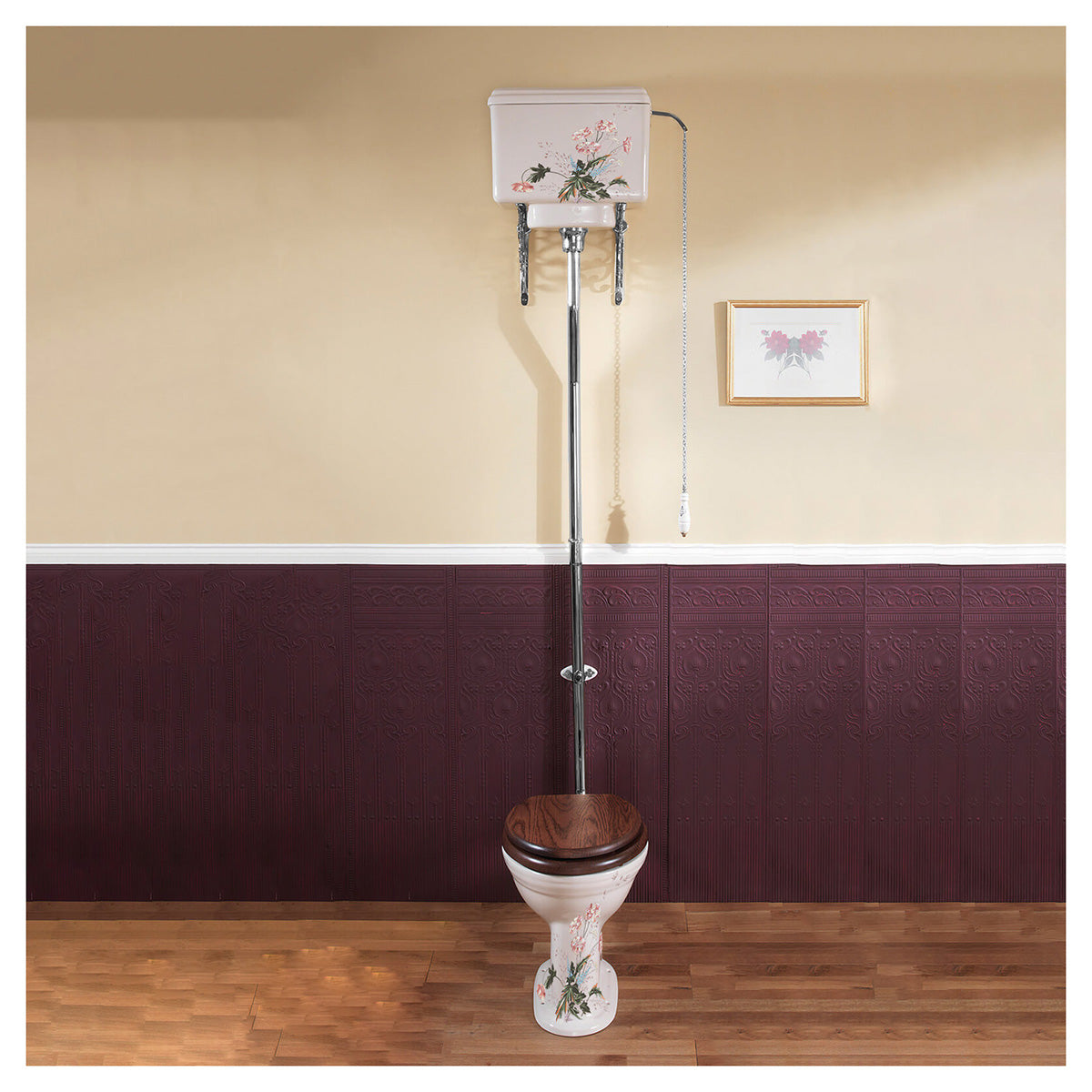 Silverdale Victorian VCCLOHL6WHIVG Garden High Level WC With Cistern And Fittings