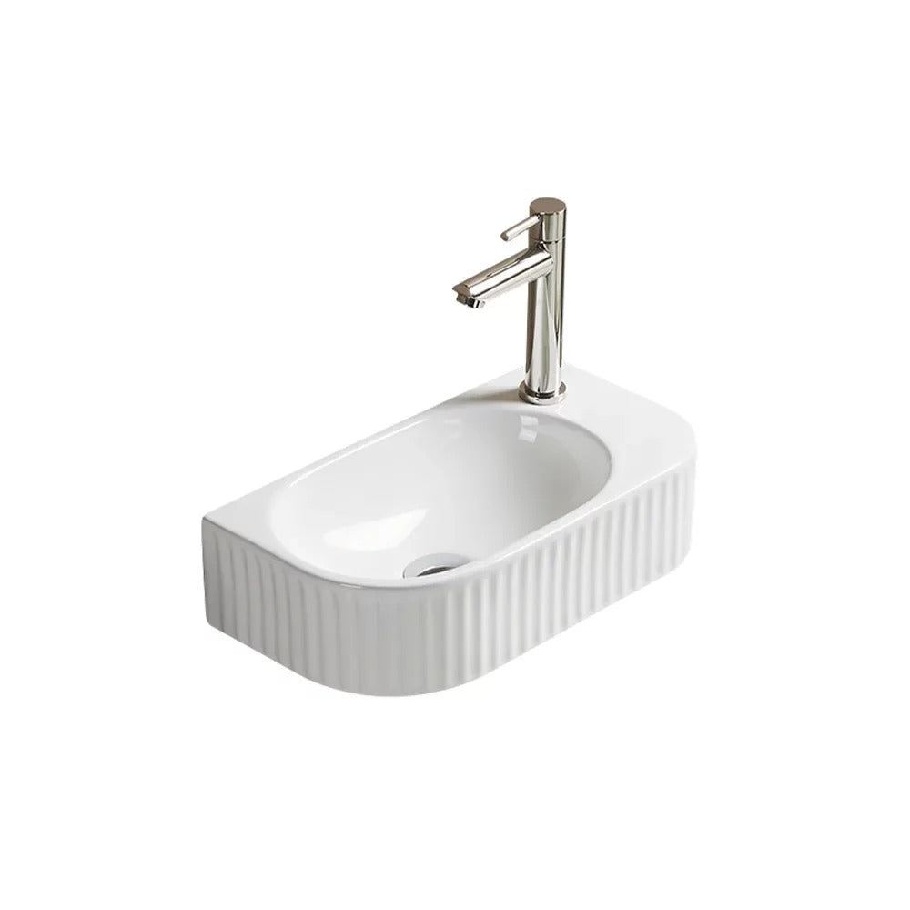 Luxe81 Rok 400mm Fluted Cloakroom Basin