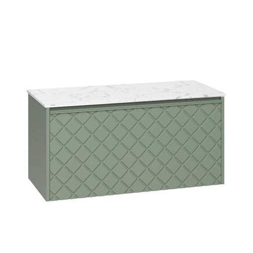 Crosswater Vergo 1000 Single Drawer Unit with Carrara Marble Effect Worktop