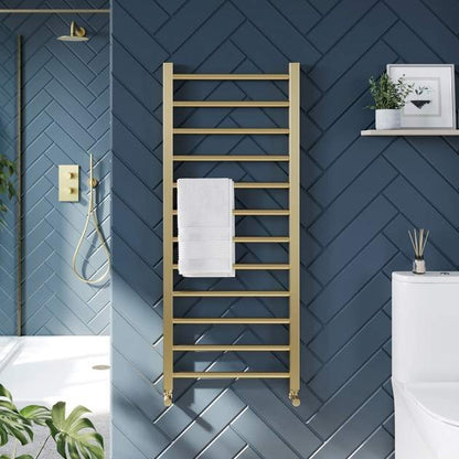Luxe81 Vibe Brushed Brass Towel Radiator