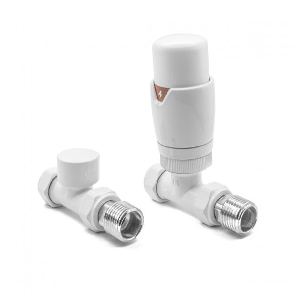 Radco VLV-MDLWS Thermostatic Radiator Valve Pair - White