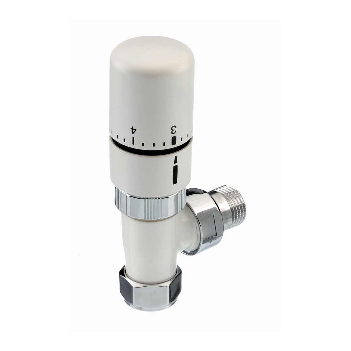 Radco VVIDETRVANW 3 Style Angled Valve White (Pair)