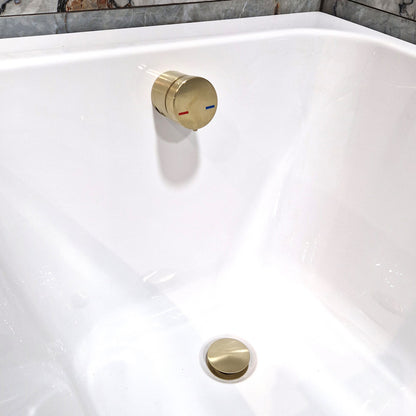 Luxe81 Round Bath Filler and Overflow with Waste