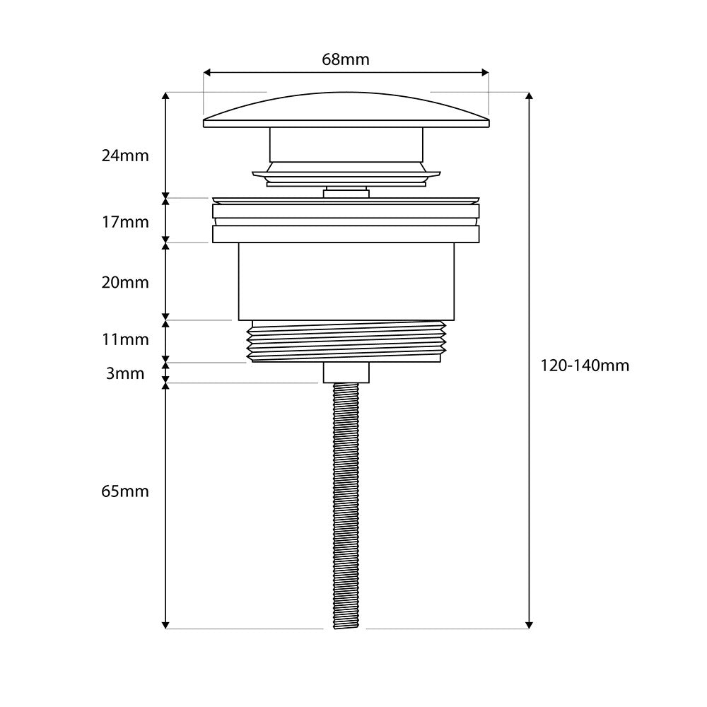 Luxe81 Universal Basin Waste