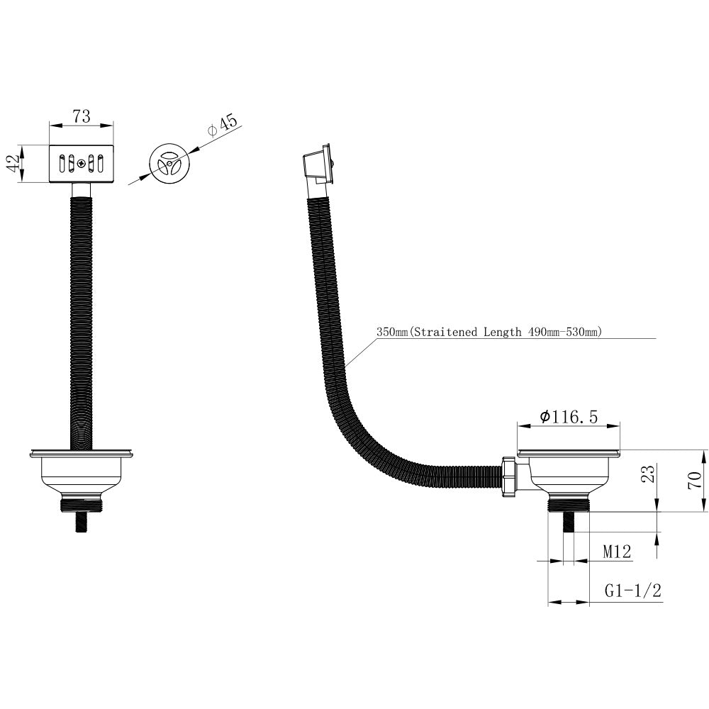 Luxe81 Universal Kitchen Sink Waste